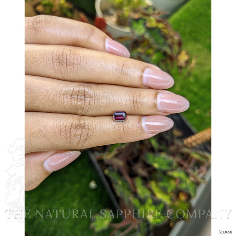 0.68 Ct. Purplish Red Rhodolite Garnet from Ceylon (Sri Lanka)