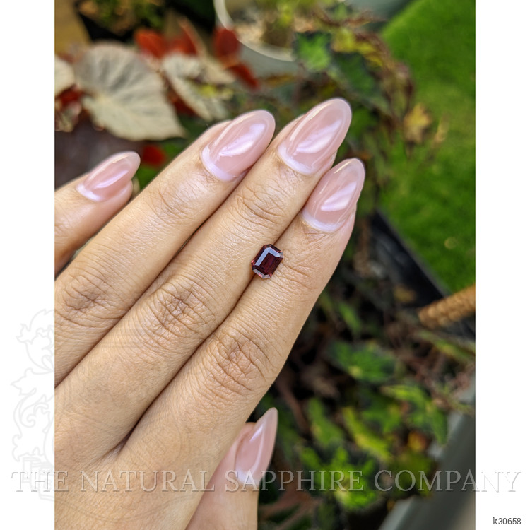0.68 Ct. Purplish Red Rhodolite Garnet from Ceylon (Sri Lanka)
