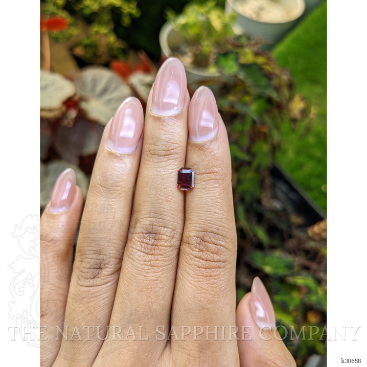 0.68 Ct. Purplish Red Rhodolite Garnet from Ceylon (Sri Lanka)