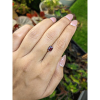 0.68 Ct. Purplish Red Rhodolite Garnet from Ceylon (Sri Lanka) Life Style