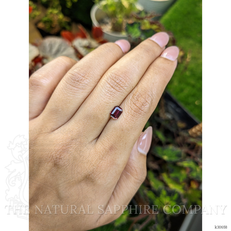 0.68 Ct. Purplish Red Rhodolite Garnet from Ceylon (Sri Lanka)