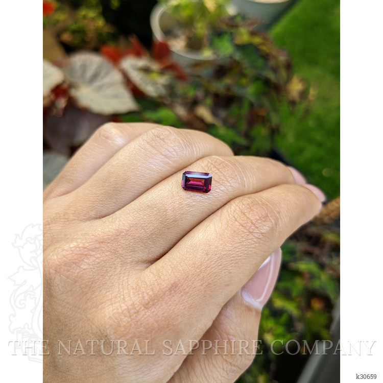 1.32 Ct. Purplish Red Rhodolite Garnet from Ceylon (Sri Lanka)