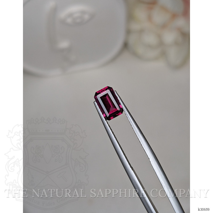 1.32 Ct. Purplish Red Rhodolite Garnet from Ceylon (Sri Lanka)