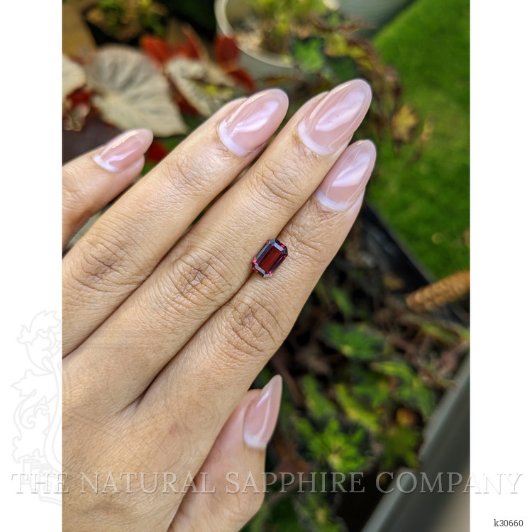 1.46 Ct. Purplish Red Rhodolite Garnet from Ceylon (Sri Lanka)
