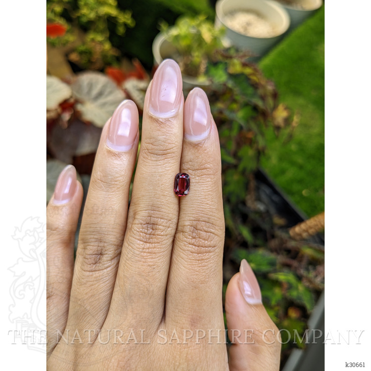 1.12 Ct. Purplish Red Rhodolite Garnet from Ceylon (Sri Lanka)