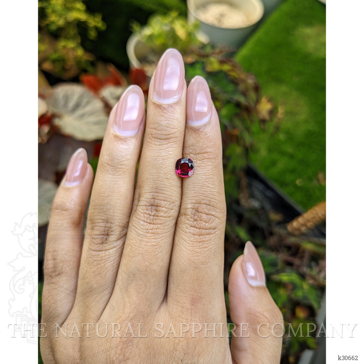 1.18 Ct. Red Rhodolite Garnet from Ceylon (Sri Lanka)