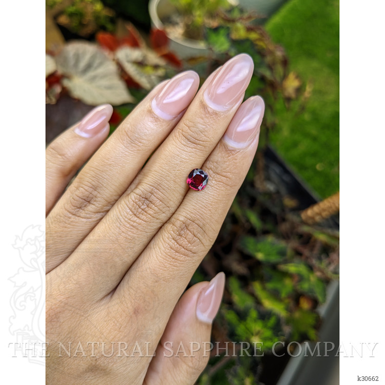 1.18 Ct. Red Rhodolite Garnet from Ceylon (Sri Lanka)