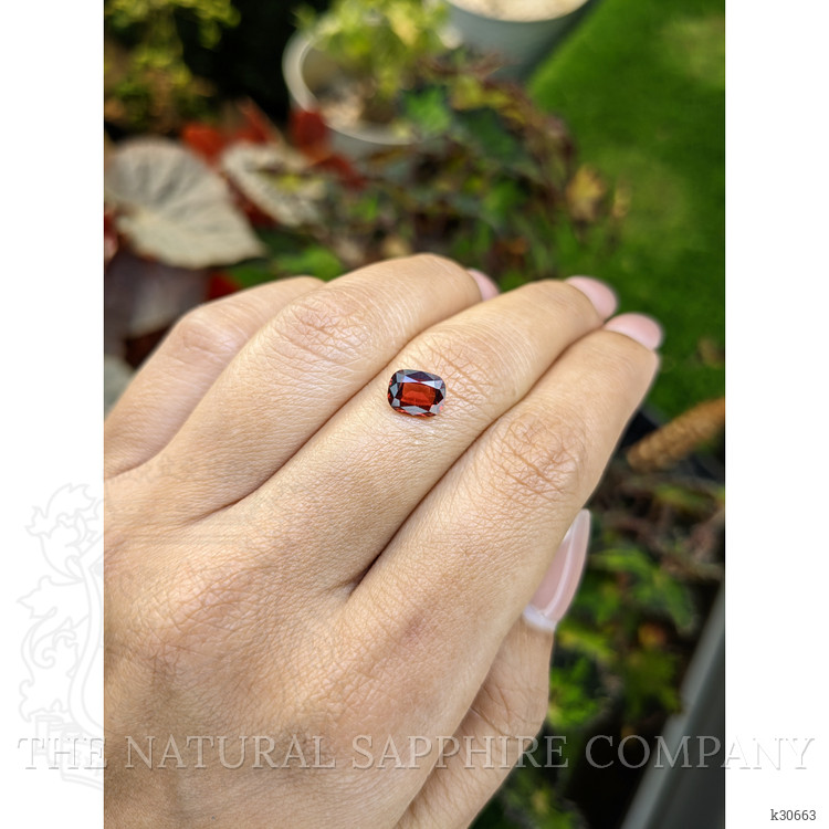 1.33 Ct. Red Rhodolite Garnet from Ceylon (Sri Lanka)