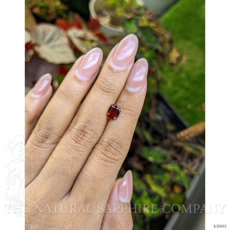 1.33 Ct. Red Rhodolite Garnet from Ceylon (Sri Lanka)