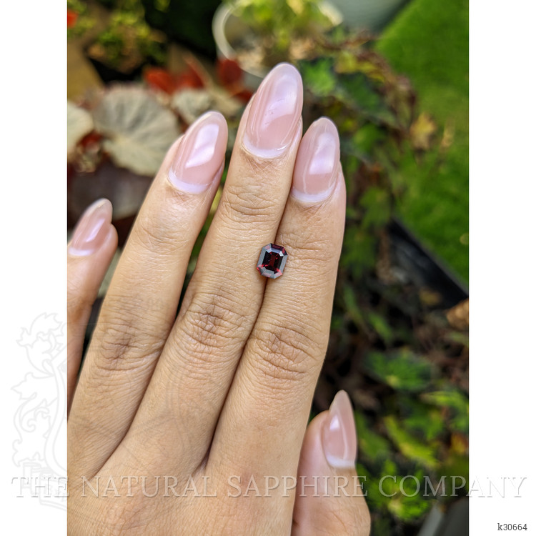 1.33 Ct. Purplish Red Rhodolite Garnet from Ceylon (Sri Lanka)