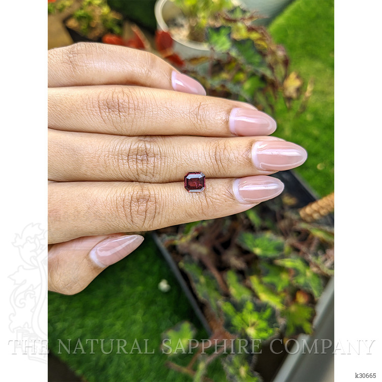 1.34 Ct. Purplish Red Rhodolite Garnet from Ceylon (Sri Lanka)