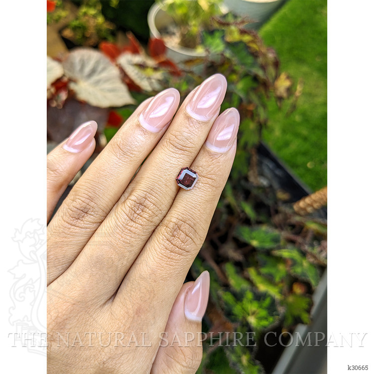 1.34 Ct. Purplish Red Rhodolite Garnet from Ceylon (Sri Lanka)