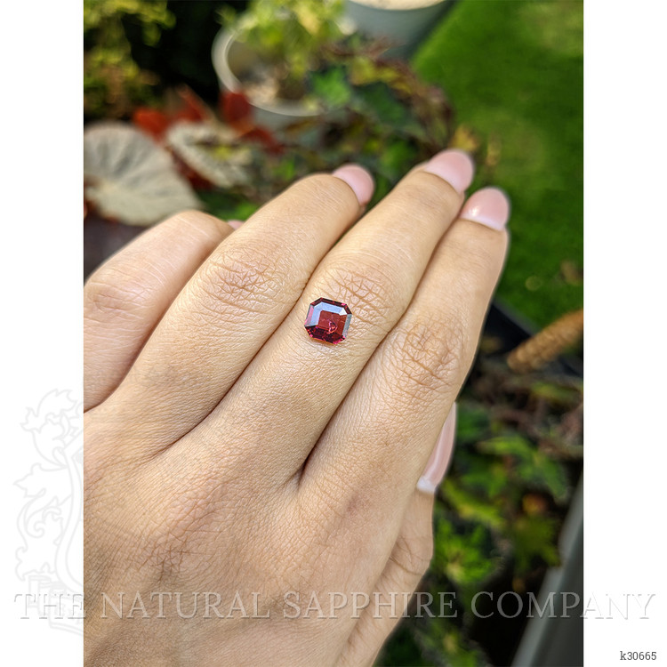 1.34 Ct. Purplish Red Rhodolite Garnet from Ceylon (Sri Lanka)