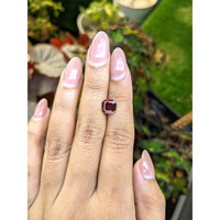 1.91 Ct. Red Rhodolite Garnet from Ceylon (Sri Lanka) Life Style