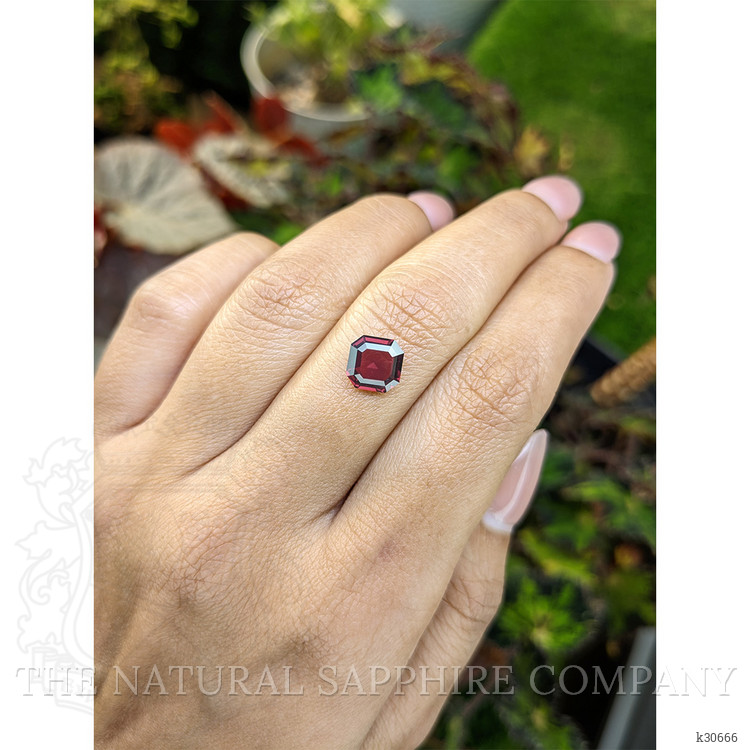 1.91 Ct. Red Rhodolite Garnet from Ceylon (Sri Lanka)