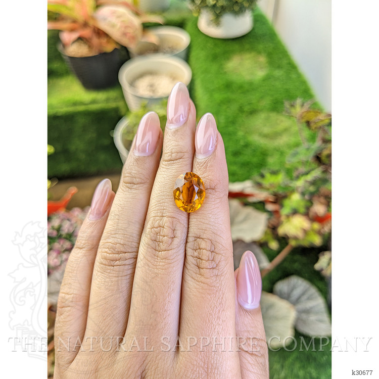 5.69 Ct. Orangish Yellow Citrine from Brazil