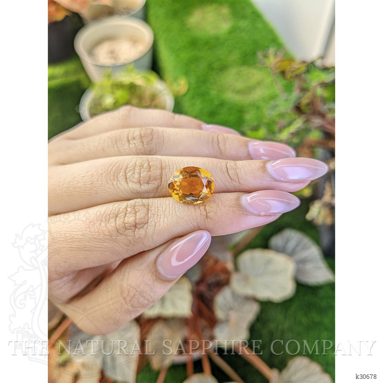 6.10 Ct. Orangish Yellow Citrine from Brazil