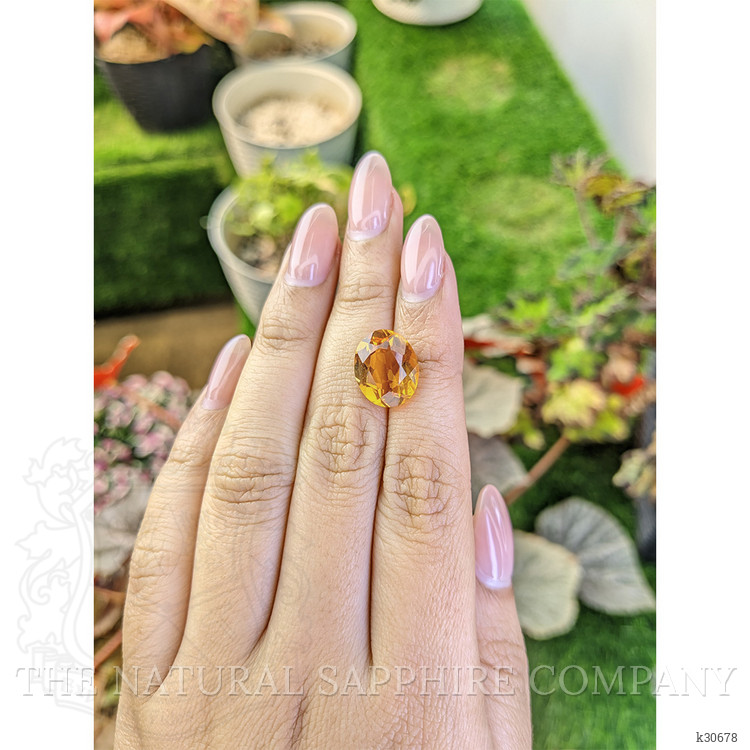 6.10 Ct. Orangish Yellow Citrine from Brazil