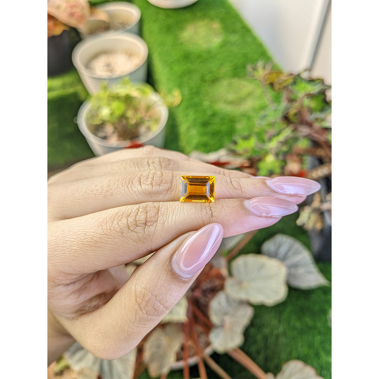 4.74 Ct. Orangish Yellow Citrine from Brazil