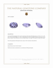3.04 Ct. Violet Spinel from Ceylon (Sri Lanka) Appraisal