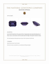 3.00 Ct. Bluish Purple Spinel from Ceylon (Sri Lanka) Appraisal