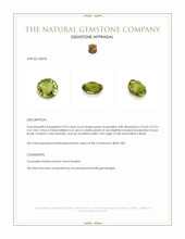 2.03 Ct. Green Tourmaline from Brazil Appraisal