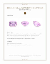 1.52 Ct. Pinkish Purple Spinel from Tanzania Appraisal