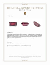 1.18 Ct. Reddish Pink Malaya Garnet from Tanzania Appraisal