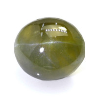 2.68 Ct. Yellowish Green Cabochon Chrysoberyl from Ceylon (Sri Lanka) Video