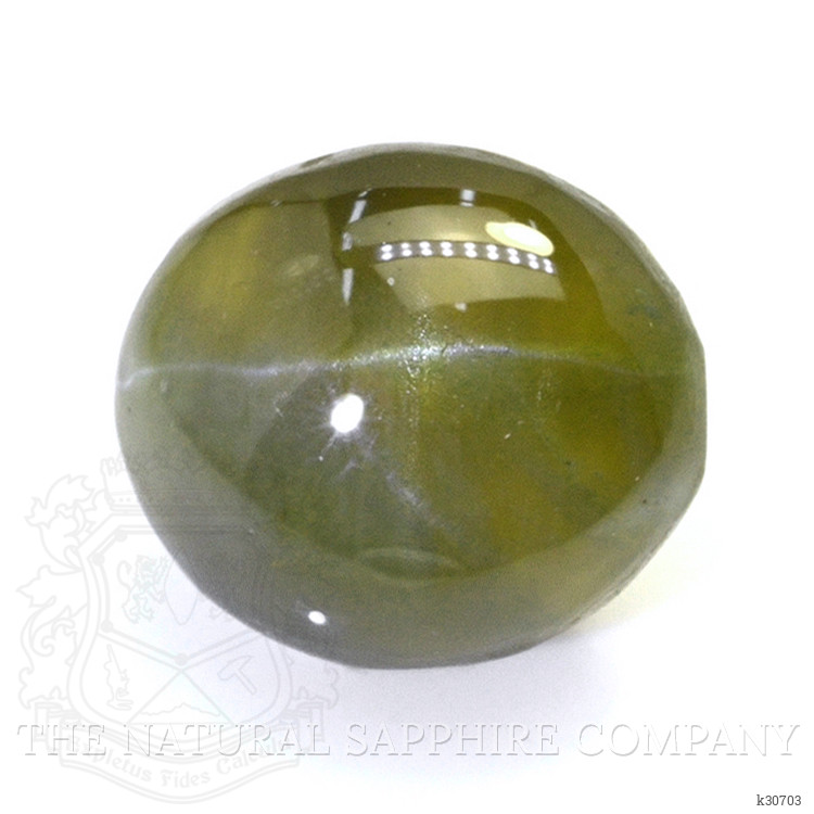 2.68 Ct. Yellowish Green Cabochon Chrysoberyl from Ceylon (Sri Lanka)