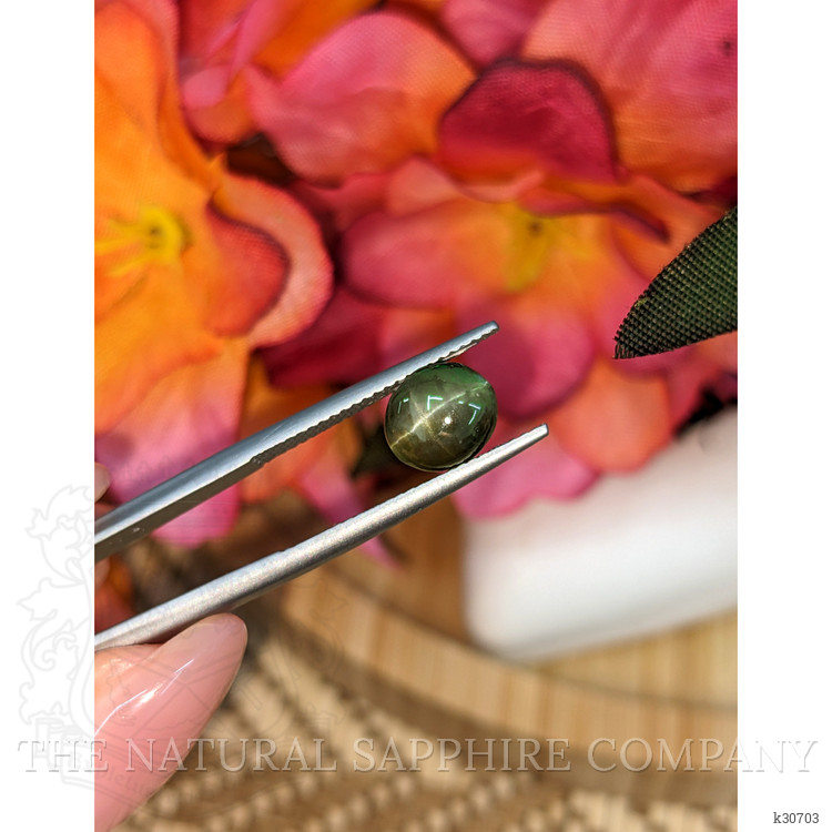 2.68 Ct. Yellowish Green Cabochon Chrysoberyl from Ceylon (Sri Lanka)