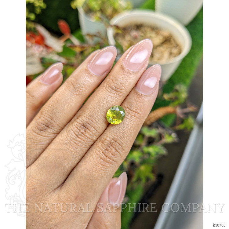 4.67 Ct. Yellowish Green Zircon from Ceylon (Sri Lanka)