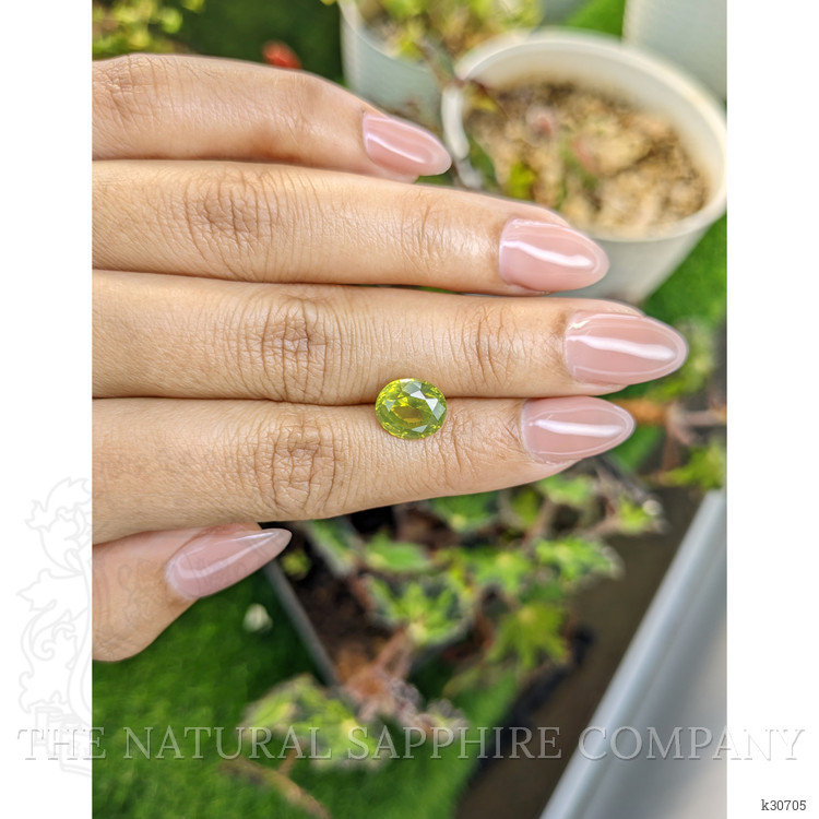 4.67 Ct. Yellowish Green Zircon from Ceylon (Sri Lanka)