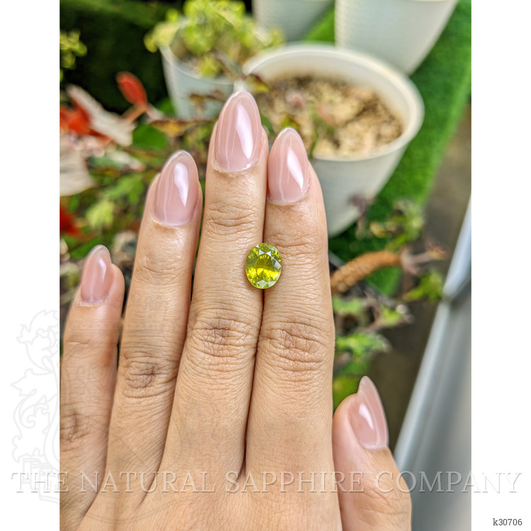 4.25 Ct. Greenish Yellow Zircon from Ceylon (Sri Lanka)