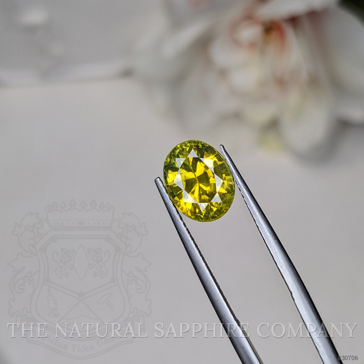 4.25 Ct. Greenish Yellow Zircon from Ceylon (Sri Lanka)