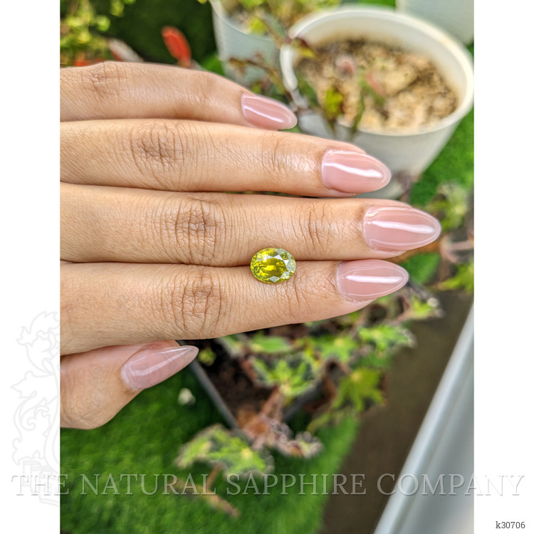 4.25 Ct. Greenish Yellow Zircon from Ceylon (Sri Lanka)