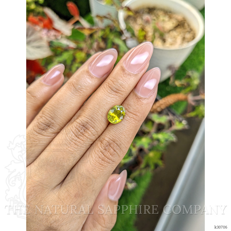 4.25 Ct. Greenish Yellow Zircon from Ceylon (Sri Lanka)