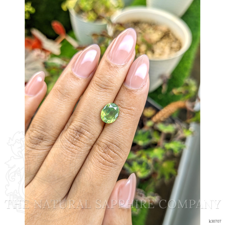 3.85 Ct. Yellowish Green Zircon from Ceylon (Sri Lanka)