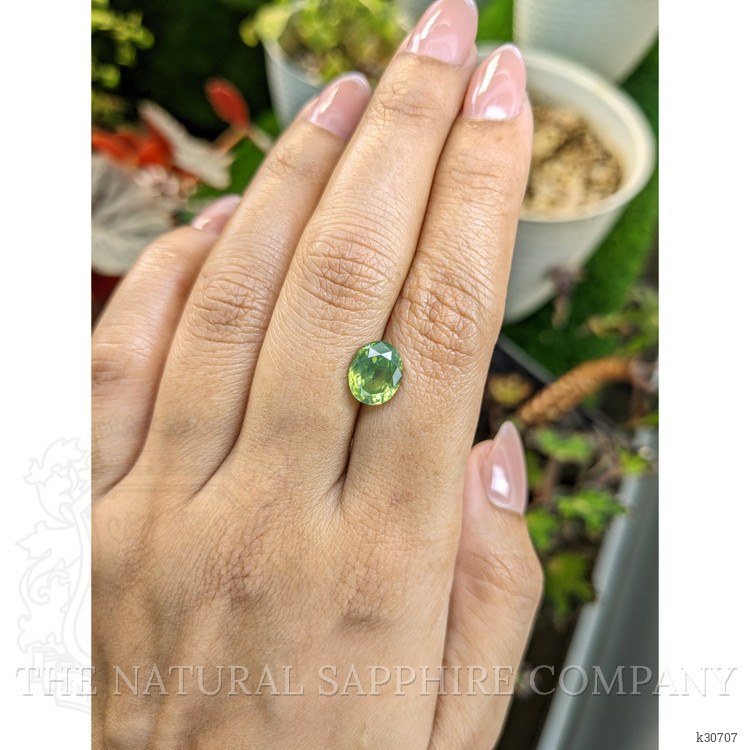 3.85 Ct. Yellowish Green Zircon from Ceylon (Sri Lanka)
