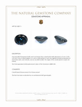 0.88 Ct. Blue Cobalt Spinel from Ceylon (Sri Lanka) Appraisal