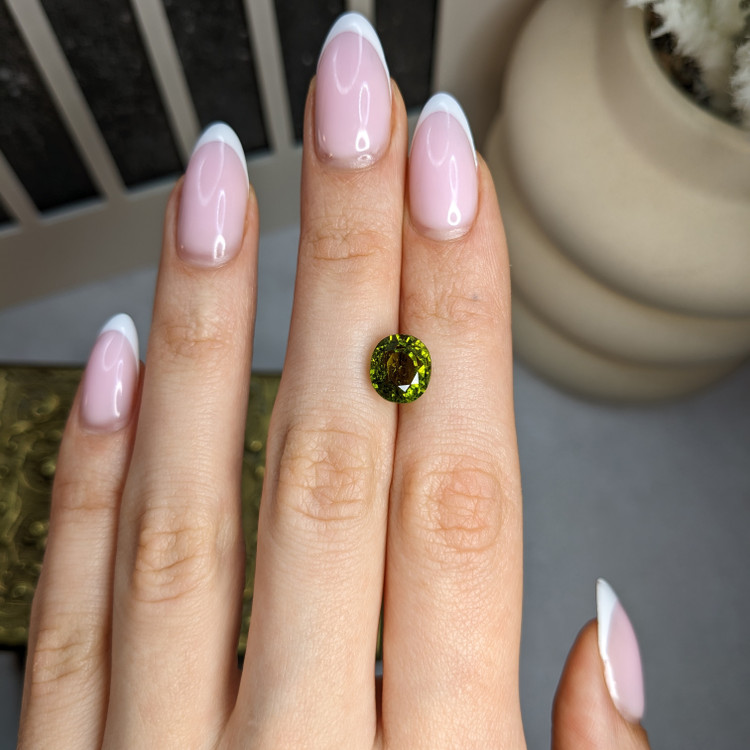 4.15 Ct. Yellowish Green Tourmaline from Africa