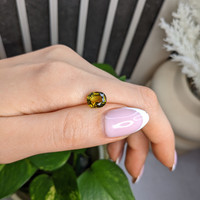 3.52 Ct. Yellowish Green Tourmaline from Africa Life Style
