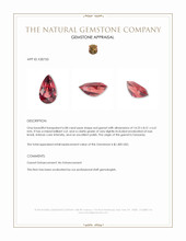 6.08 Ct. Red Garnet from Tanzania Appraisal