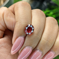 2.76 Ct. Reddish Pink Malaya Garnet from Madagascar Life Style