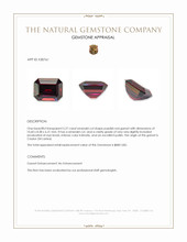 5.27 Ct. Purplish Red Garnet from Ceylon (Sri Lanka) Appraisal