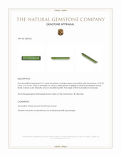 3.17 Ct. Green Tourmaline from Tanzania Appraisal