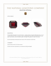 7.32 Ct. Red Garnet from Ceylon (Sri Lanka) Appraisal