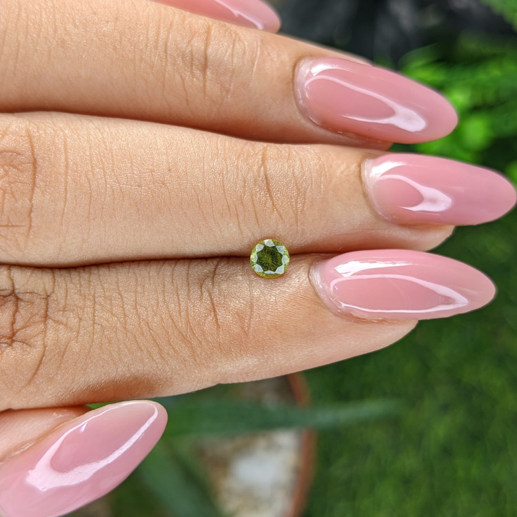 0.25 Ct. Yellowish Green Peridot from Tanzania