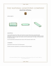 33.88 Ct. Bluish Green Aquamarine from Ceylon (Sri Lanka) Appraisal