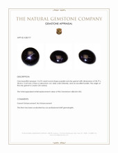 116.95 Ct. Purplish Red Star Garnet from Ceylon (Sri Lanka) Appraisal